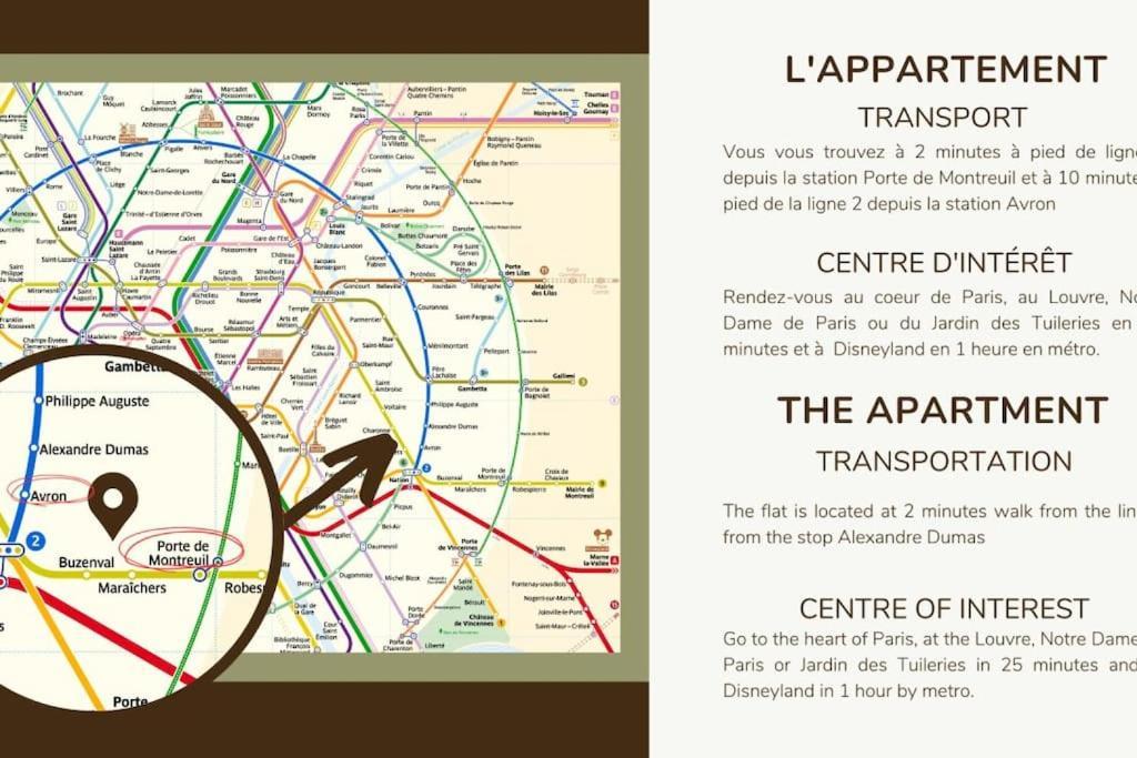12.Appart 4Pers#1 Bedroom #Pere Lachaise #Nation Paris Eksteriør bilde